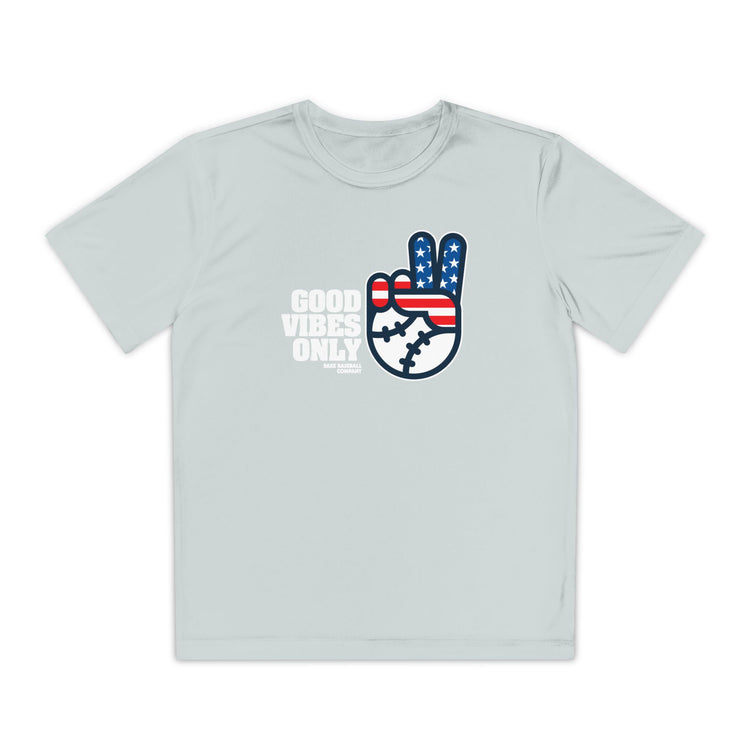 Kids GVO Stars and Stripes Edition Dry Fit Tee - Rake Baseball Company - RAKE BASEBALL | BASEBALL T-SHIRT | BASEBALL CLOTHING | GOOD VIBES ONLY