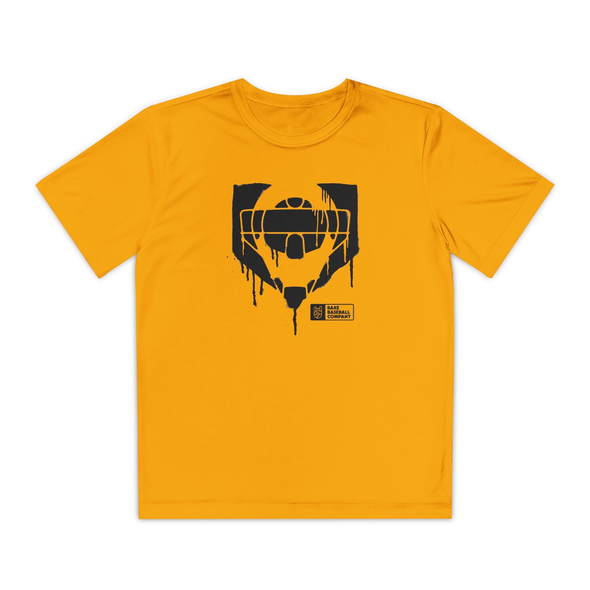 Kids Catcher's Drip Dry Fit Tee - Rake Baseball Company - RAKE BASEBALL | BASEBALL T-SHIRT | BASEBALL CLOTHING | GOOD VIBES ONLY