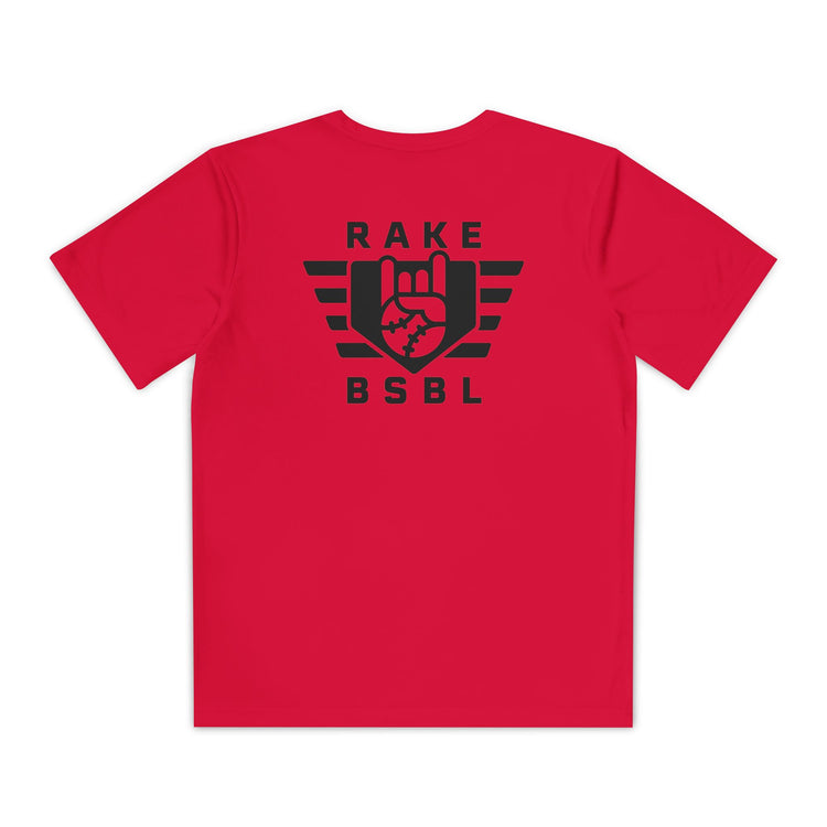 Kids Rake Flag Dry Fit Tee - Rake Baseball Company - RAKE BASEBALL | BASEBALL T-SHIRT | BASEBALL CLOTHING | GOOD VIBES ONLY