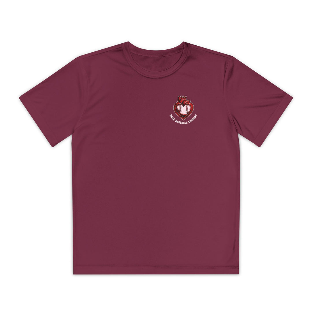 Kids True Amor Baseball Dry Fit Tee - Rake Baseball Company - RAKE BASEBALL | BASEBALL T-SHIRT | BASEBALL CLOTHING | GOOD VIBES ONLY