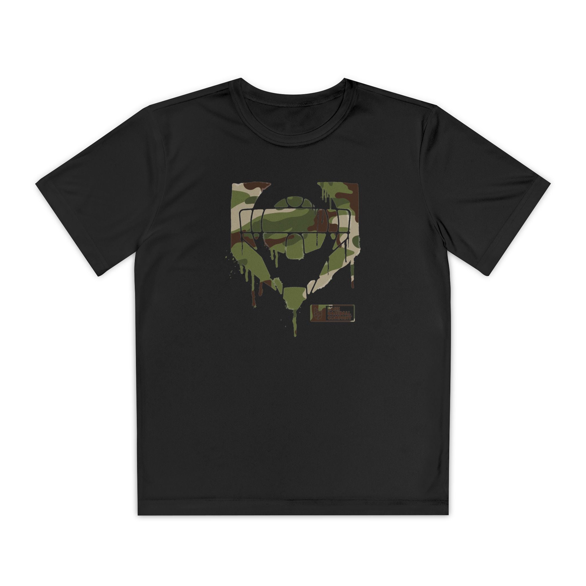 Kids Catcher's Drip Camo Dry Fit Tee - Rake Baseball Company - RAKE BASEBALL | BASEBALL T-SHIRT | BASEBALL CLOTHING | GOOD VIBES ONLY