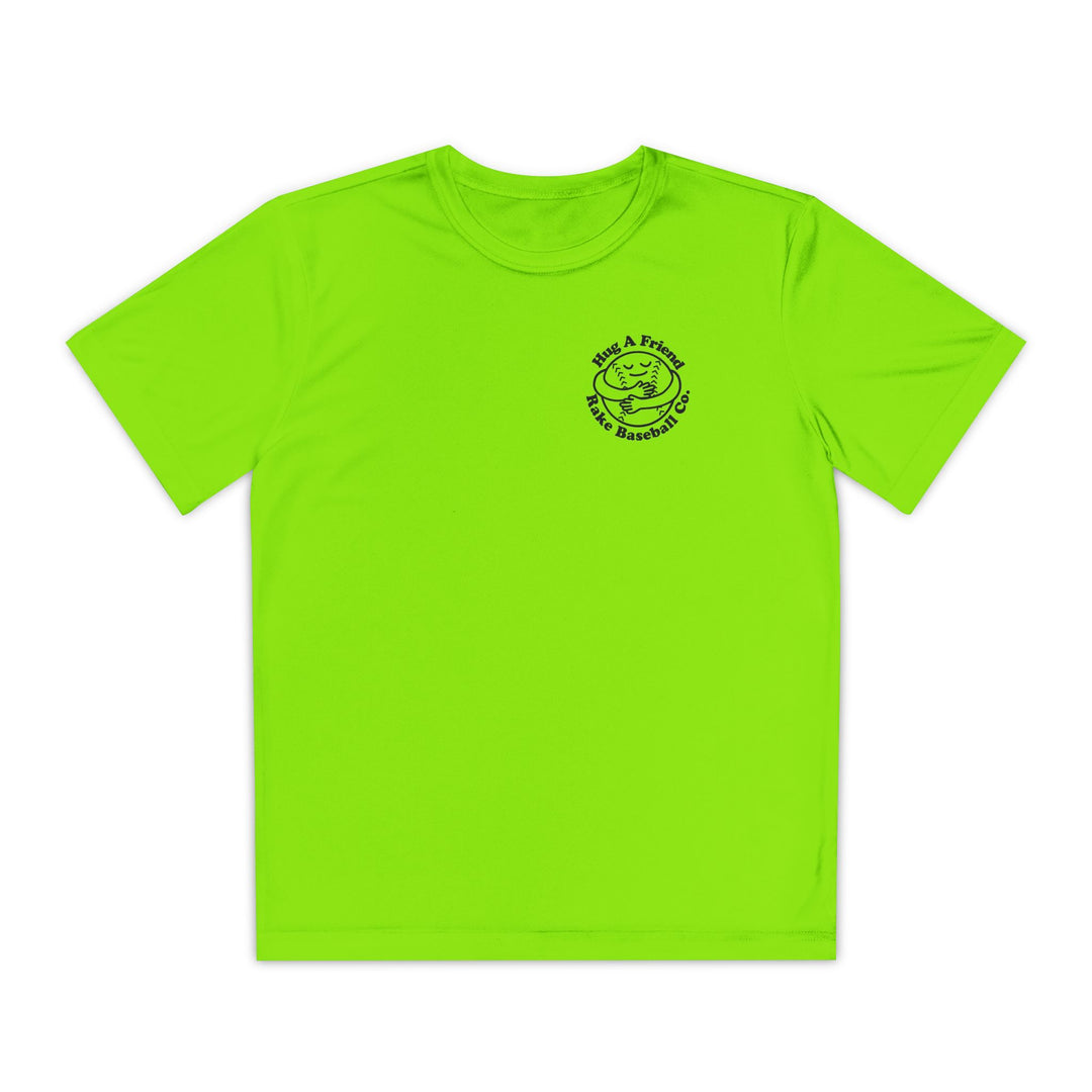Kids Hug A Friend Dry Fit Tee - Rake Baseball Company - RAKE BASEBALL | BASEBALL T-SHIRT | BASEBALL CLOTHING | GOOD VIBES ONLY