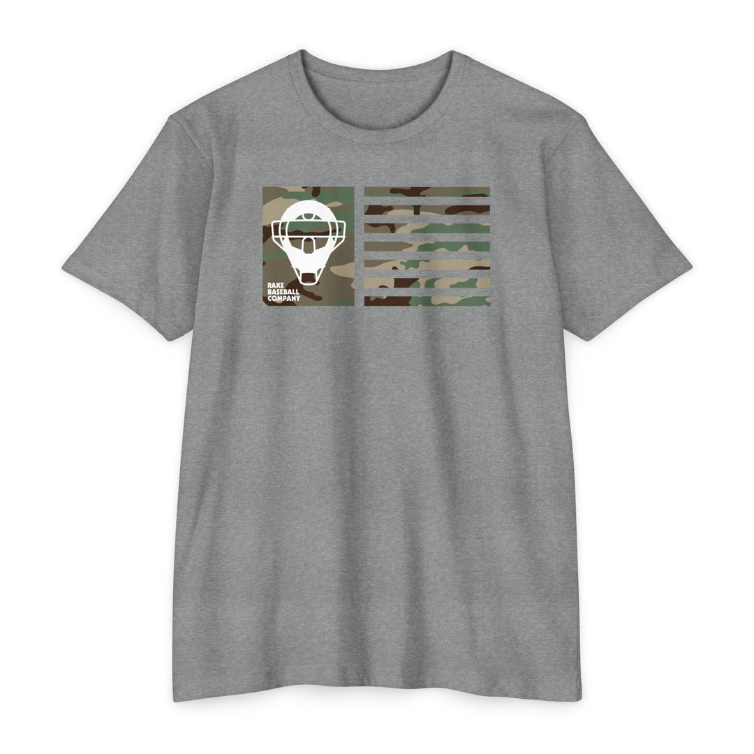 Camo Catcher's Mask Flag Tee