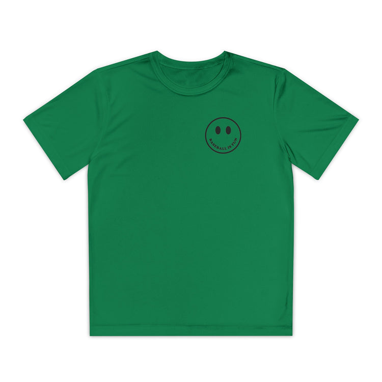 Kids Baseball Is Fun Dry Fit Tee - Rake Baseball Company - RAKE BASEBALL | BASEBALL T-SHIRT | BASEBALL CLOTHING | GOOD VIBES ONLY