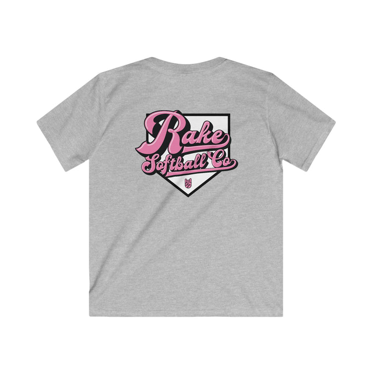 Kids Rake Softball Co. Tee - Rake Baseball Company - RAKE BASEBALL | BASEBALL T-SHIRT | BASEBALL CLOTHING | GOOD VIBES ONLY