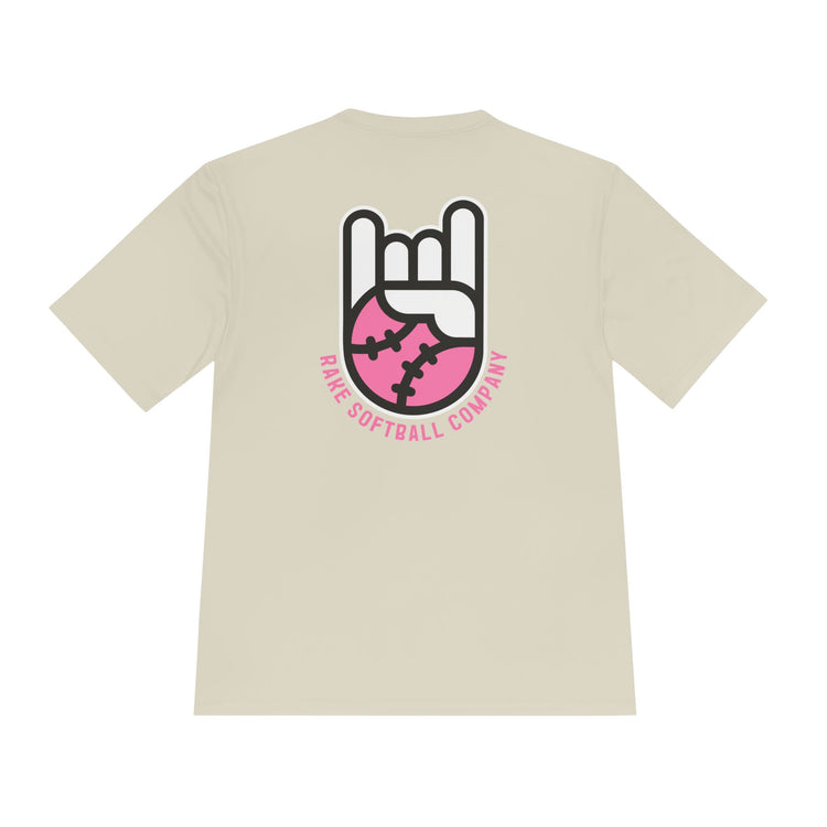 Rake Softball Company Dry Fit Tee - Rake Baseball Company - RAKE BASEBALL | BASEBALL T-SHIRT | BASEBALL CLOTHING | GOOD VIBES ONLY
