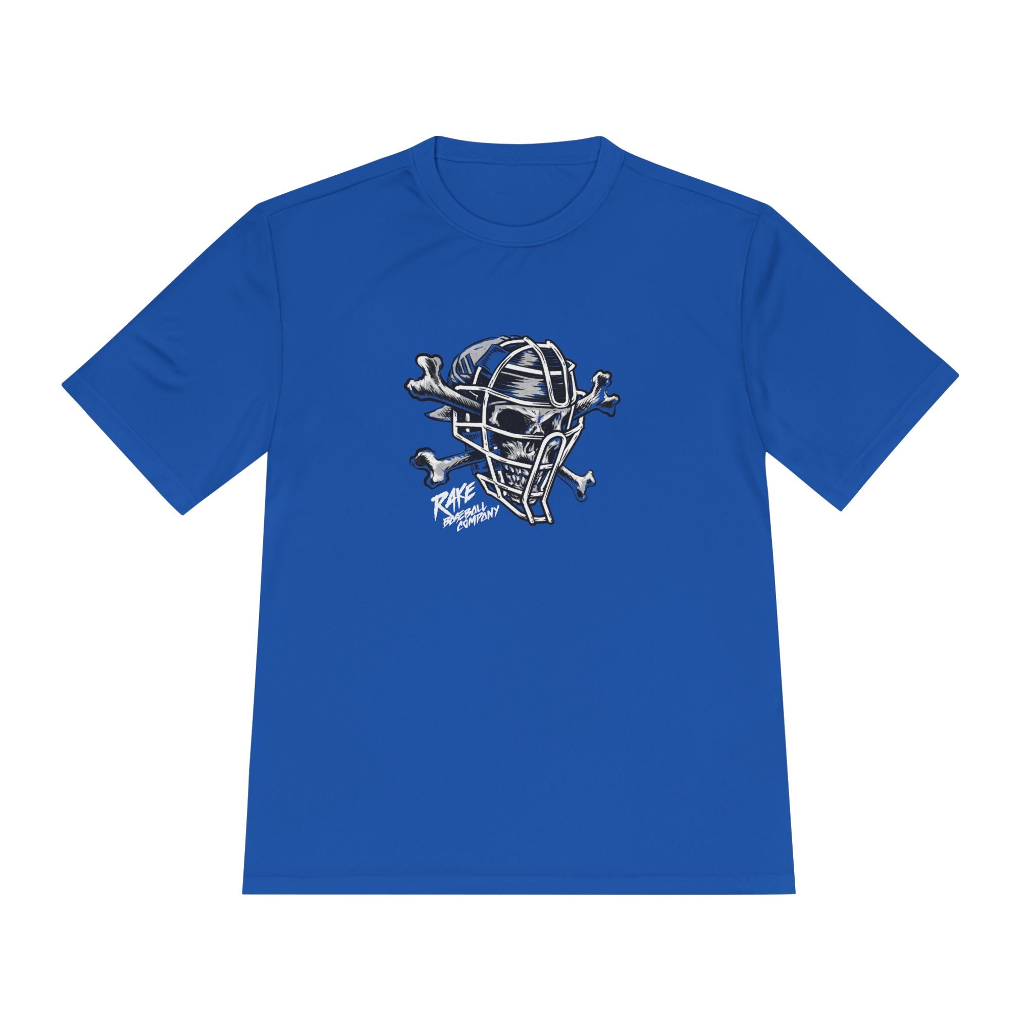 Skull & Bones Catching Dry Fit Tee - Rake Baseball Company - RAKE BASEBALL | BASEBALL T-SHIRT | BASEBALL CLOTHING | GOOD VIBES ONLY