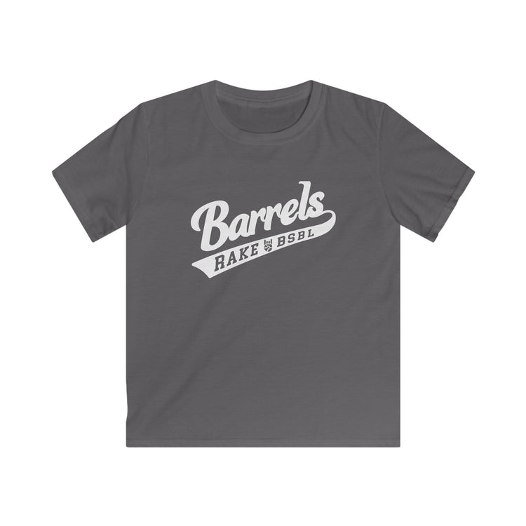 Kids Barrels Tee - Rake Baseball Company - RAKE BASEBALL | BASEBALL T-SHIRT | BASEBALL CLOTHING | GOOD VIBES ONLY