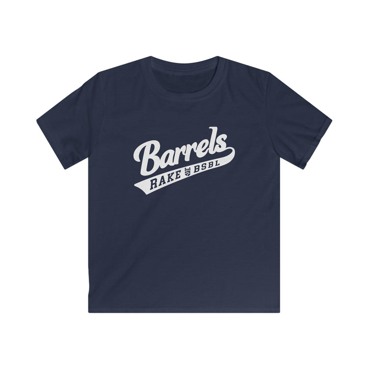 Kids Barrels Tee - Rake Baseball Company - RAKE BASEBALL | BASEBALL T-SHIRT | BASEBALL CLOTHING | GOOD VIBES ONLY