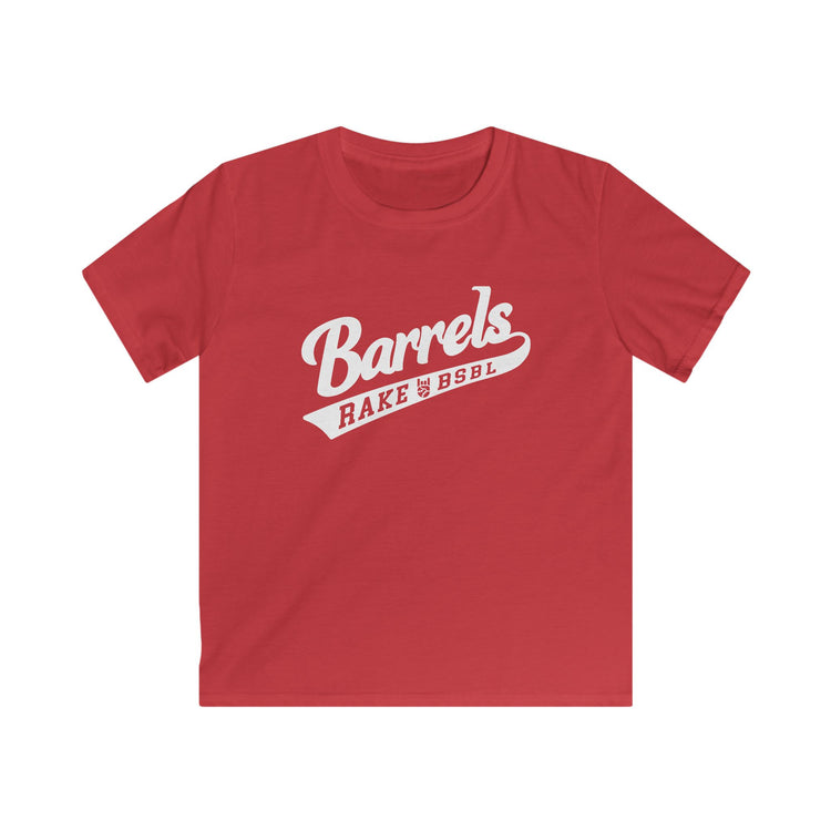 Kids Barrels Tee - Rake Baseball Company - RAKE BASEBALL | BASEBALL T-SHIRT | BASEBALL CLOTHING | GOOD VIBES ONLY