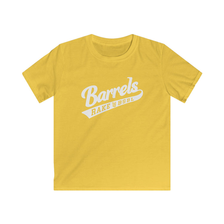Kids Barrels Tee - Rake Baseball Company - RAKE BASEBALL | BASEBALL T-SHIRT | BASEBALL CLOTHING | GOOD VIBES ONLY