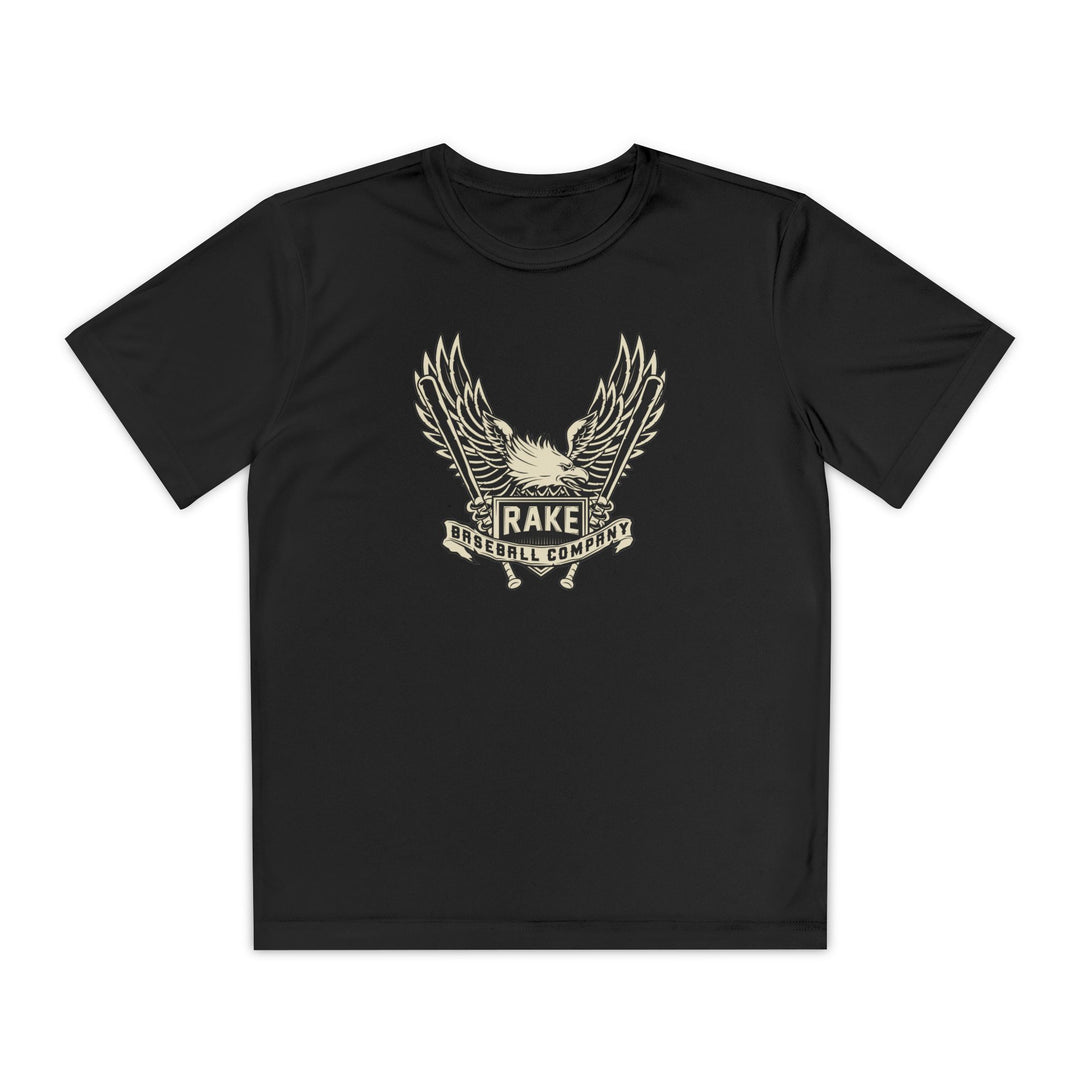 Kids Rake Eagle Dry Fit Tee - Rake Baseball Company - RAKE BASEBALL | BASEBALL T-SHIRT | BASEBALL CLOTHING | GOOD VIBES ONLY