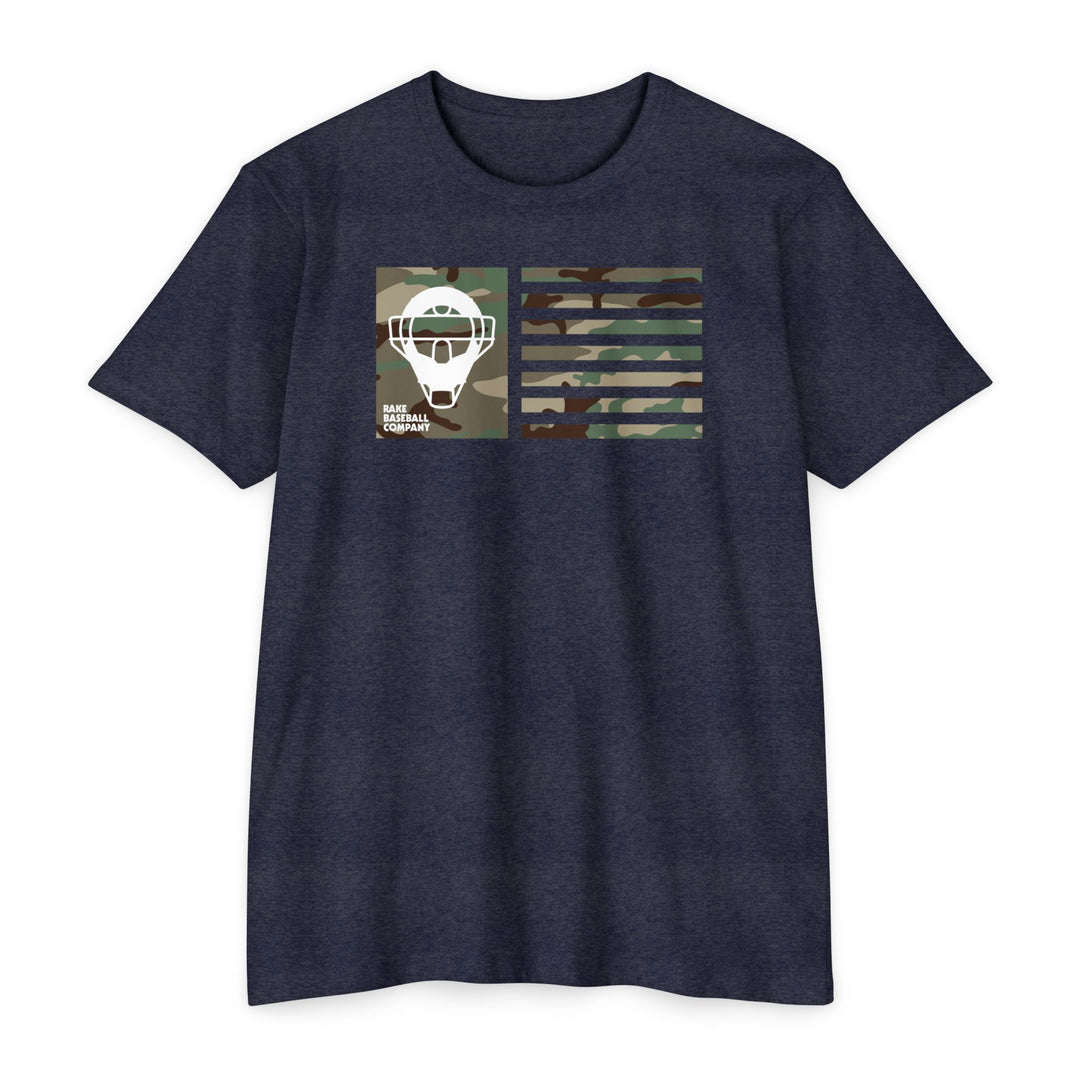 Camo Catcher's Mask Flag Tee