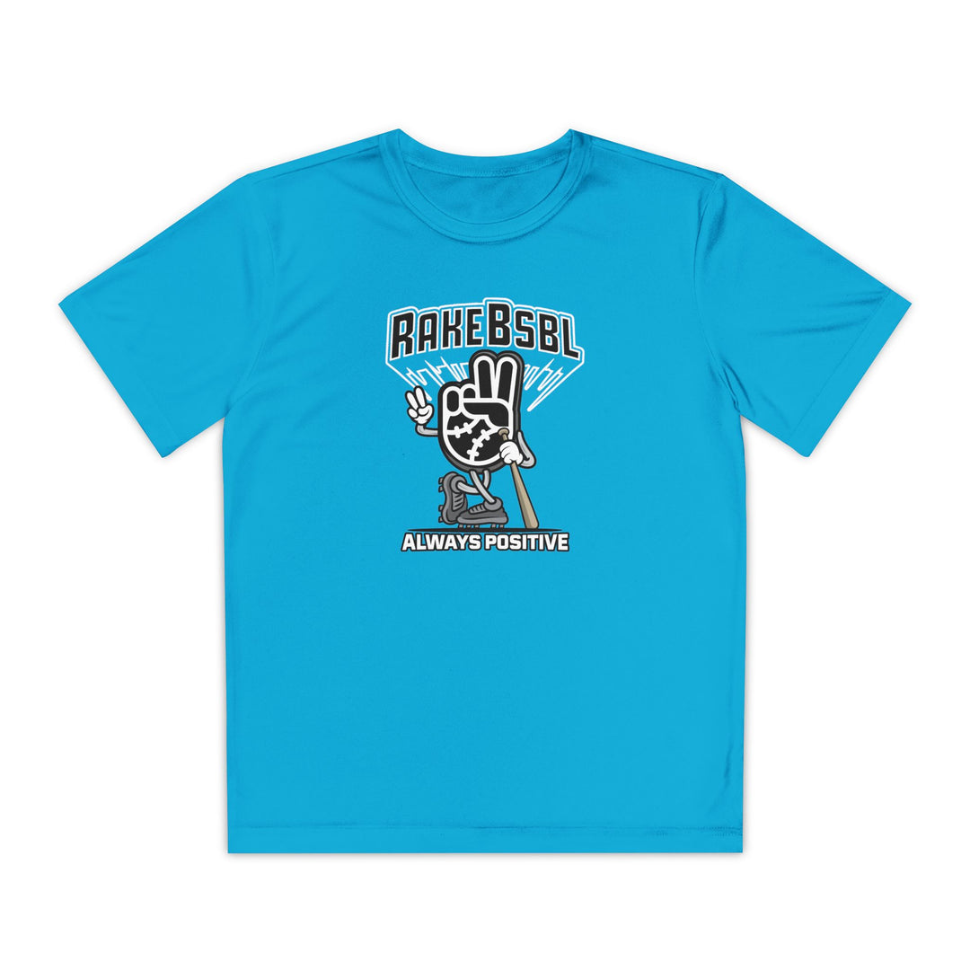 Kids Always Positive Vibes Dry Fit Tee - Rake Baseball Company - RAKE BASEBALL | BASEBALL T-SHIRT | BASEBALL CLOTHING | GOOD VIBES ONLY