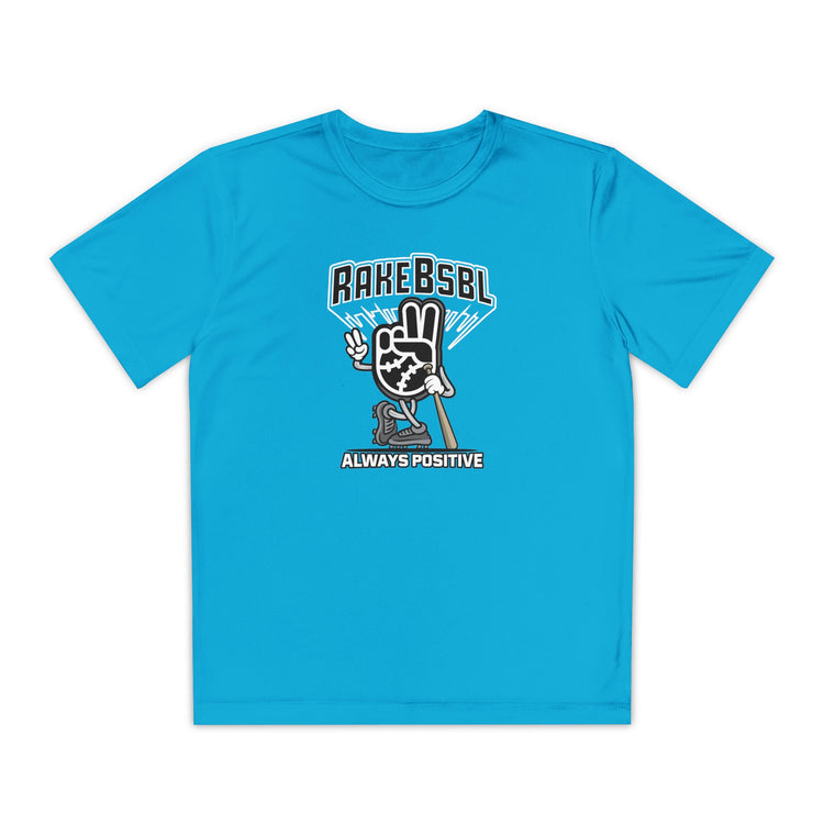 Kids Always Positive Vibes Dry Fit Tee - Rake Baseball Company - RAKE BASEBALL | BASEBALL T-SHIRT | BASEBALL CLOTHING | GOOD VIBES ONLY