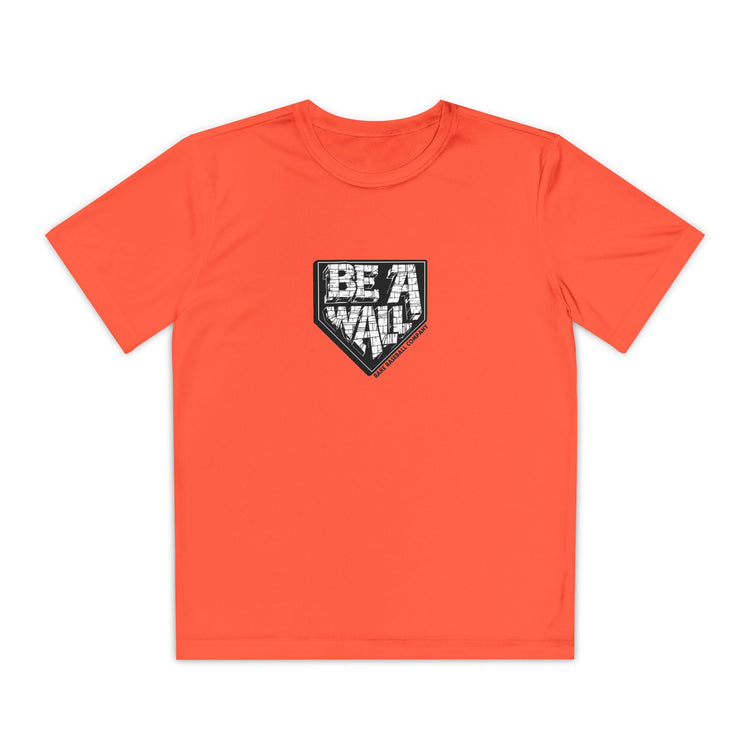 Kids Be A Wall Dry Fit Tee - Rake Baseball Company - RAKE BASEBALL | BASEBALL T-SHIRT | BASEBALL CLOTHING | GOOD VIBES ONLY