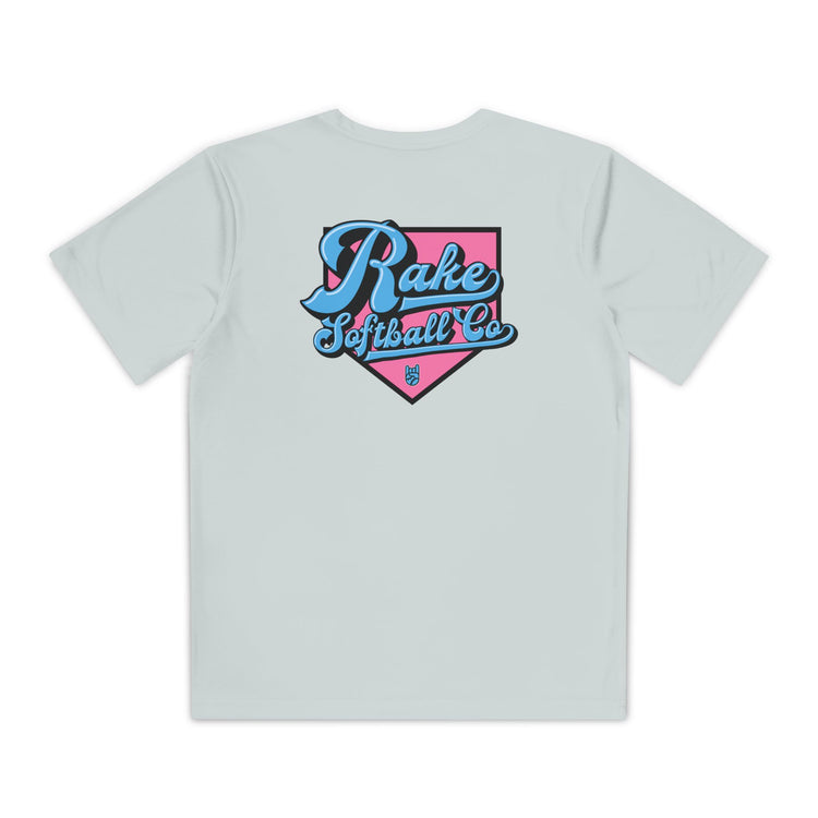 Kids Rake Softball Co. Dry Fit Tee - Rake Baseball Company - RAKE BASEBALL | BASEBALL T-SHIRT | BASEBALL CLOTHING | GOOD VIBES ONLY