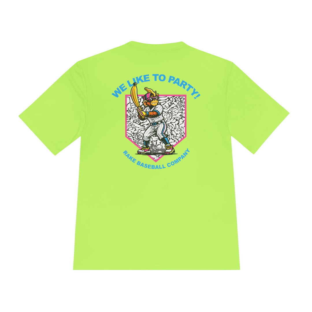 Party Animals Inspired Dry Fit Tee - Rake Baseball Company - RAKE BASEBALL | BASEBALL T-SHIRT | BASEBALL CLOTHING | GOOD VIBES ONLY