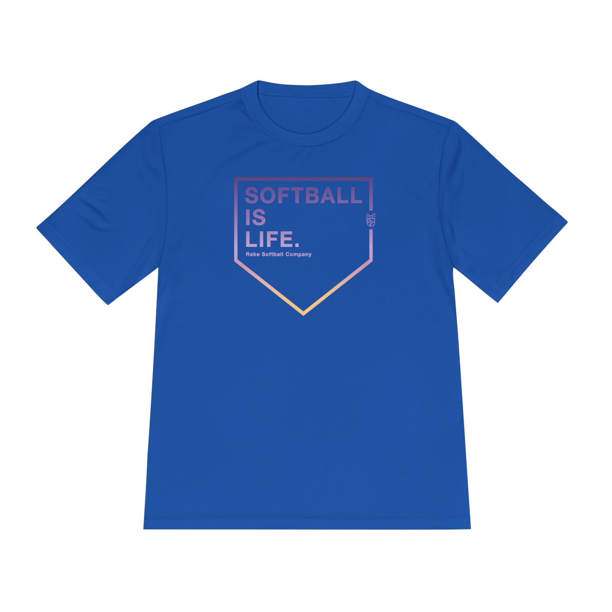Softball Is Life Dry Fit Tee - Rake Baseball Company - RAKE BASEBALL | BASEBALL T-SHIRT | BASEBALL CLOTHING | GOOD VIBES ONLY