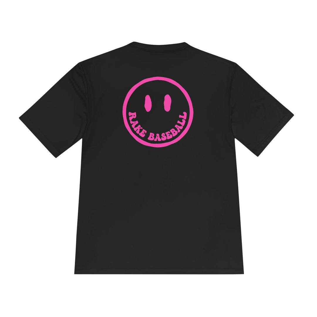 Rake Smile Dry Fit Tee - Rake Baseball Company - RAKE BASEBALL | BASEBALL T-SHIRT | BASEBALL CLOTHING | GOOD VIBES ONLY