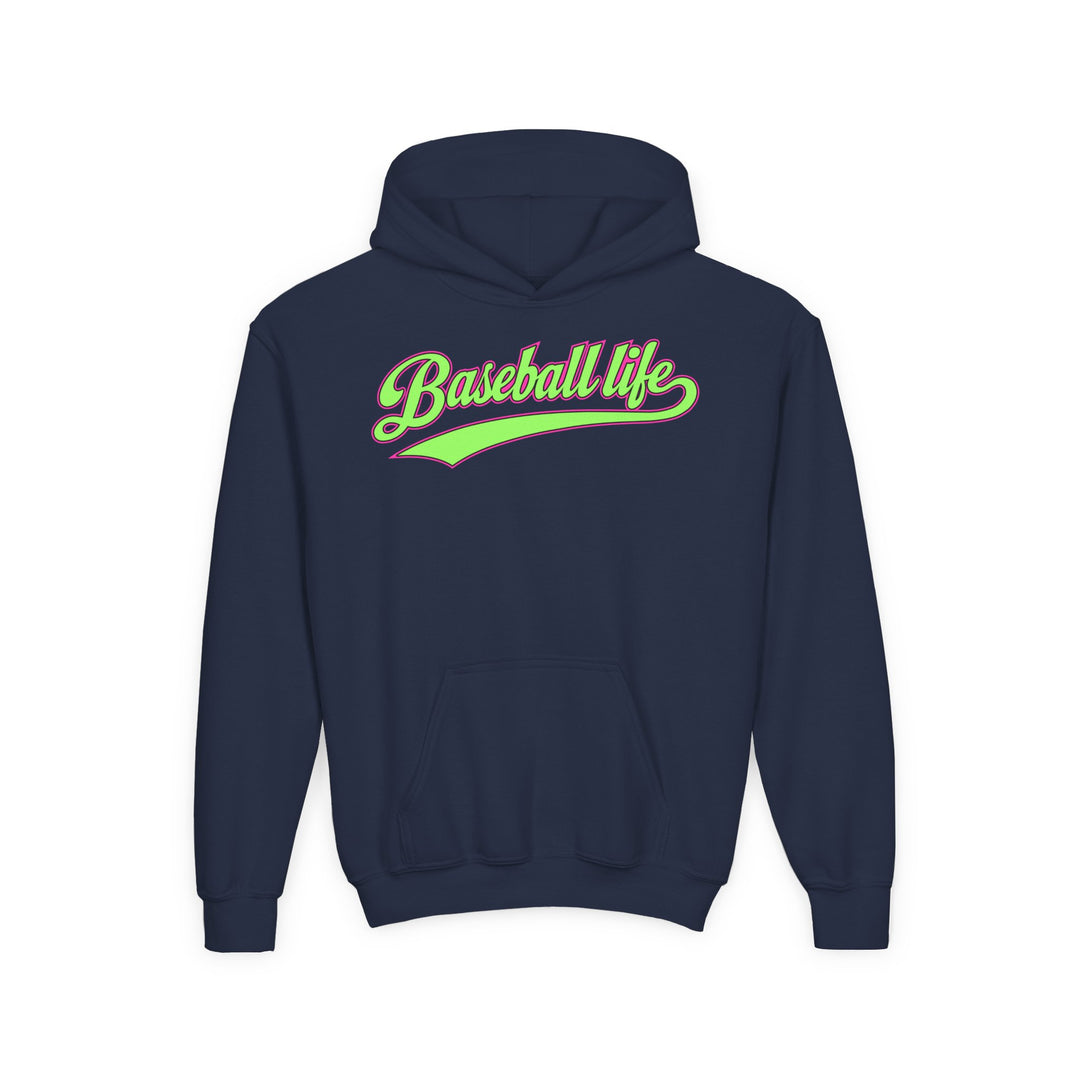 Kids Baseball Life Green Edition Hoodie
