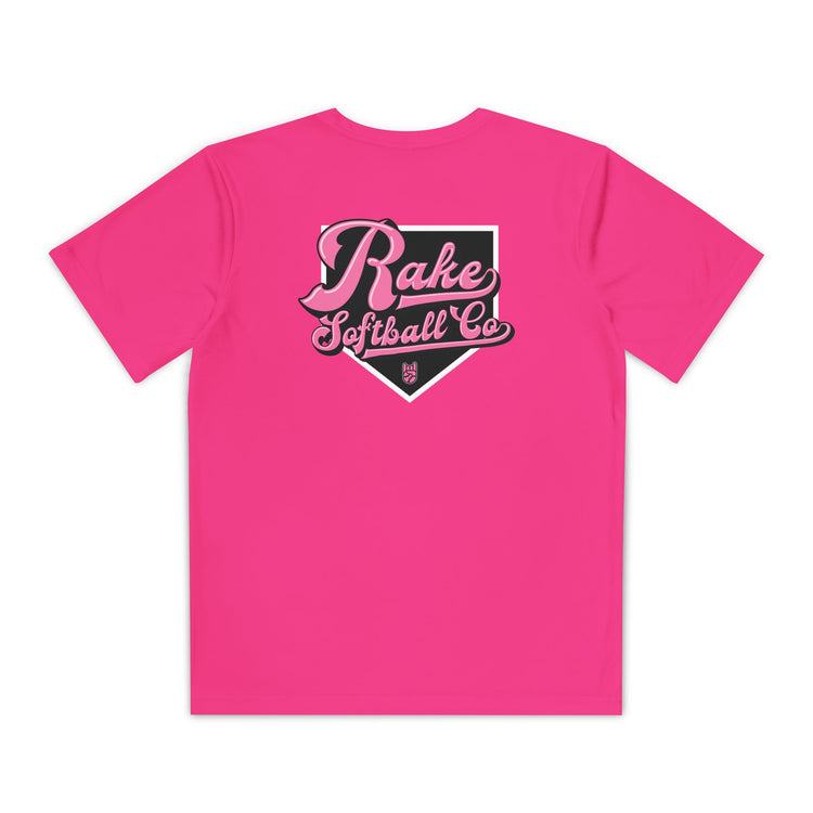 Kids Rake Softball Co. Dry Fit Tee - Rake Baseball Company - RAKE BASEBALL | BASEBALL T-SHIRT | BASEBALL CLOTHING | GOOD VIBES ONLY
