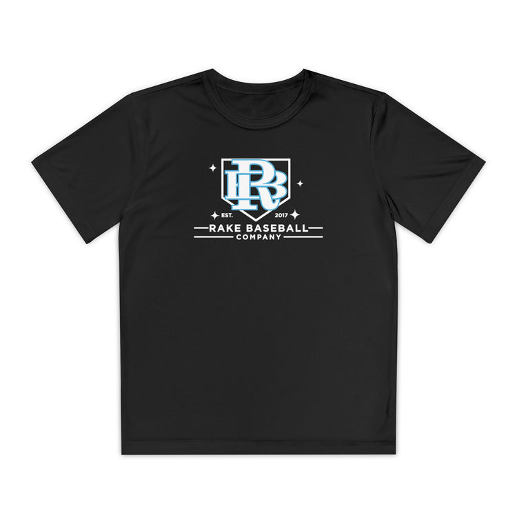 Kids Rake Baseball Homeplate Tee Dry Fit Tee - Rake Baseball Company - RAKE BASEBALL | BASEBALL T-SHIRT | BASEBALL CLOTHING | GOOD VIBES ONLY