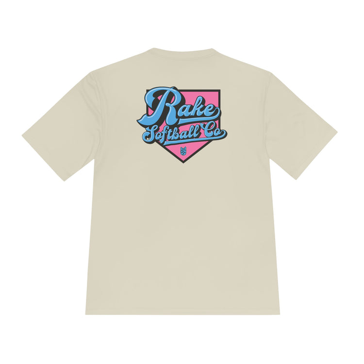 Rake Softball Co. Dry Fit Tee - Rake Baseball Company - RAKE BASEBALL | BASEBALL T-SHIRT | BASEBALL CLOTHING | GOOD VIBES ONLY