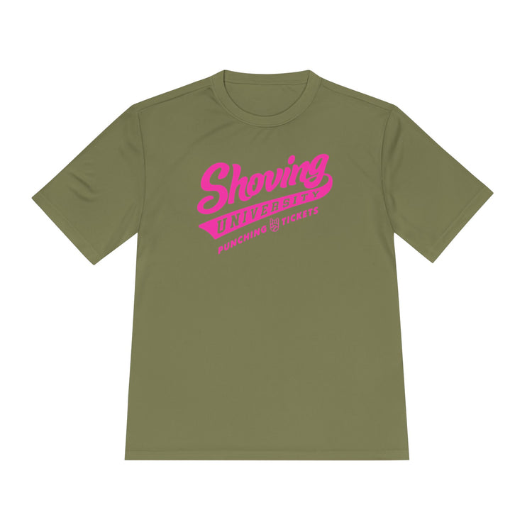 Shoving University Dry Fit Tee - Rake Baseball Company - RAKE BASEBALL | BASEBALL T-SHIRT | BASEBALL CLOTHING | GOOD VIBES ONLY