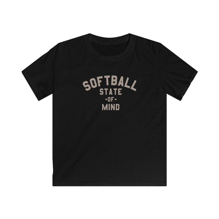 Kids Softball State Of Mind Tee - Rake Baseball Company - RAKE BASEBALL | BASEBALL T-SHIRT | BASEBALL CLOTHING | GOOD VIBES ONLY