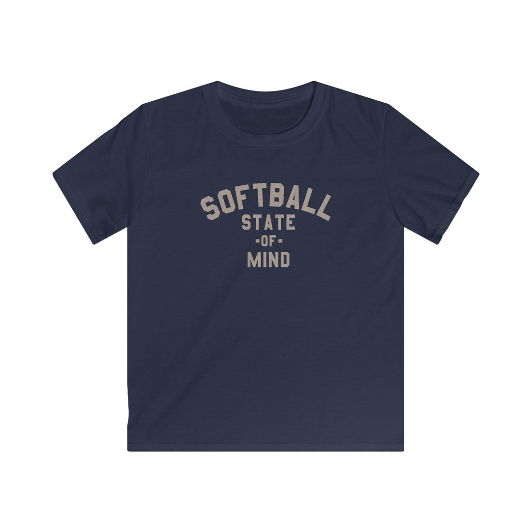 Kids Softball State Of Mind Tee - Rake Baseball Company - RAKE BASEBALL | BASEBALL T-SHIRT | BASEBALL CLOTHING | GOOD VIBES ONLY