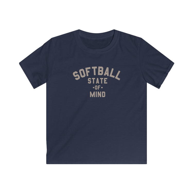Kids Softball State Of Mind Tee - Rake Baseball Company - RAKE BASEBALL | BASEBALL T-SHIRT | BASEBALL CLOTHING | GOOD VIBES ONLY