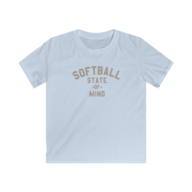 Kids Softball State Of Mind Tee - Rake Baseball Company - RAKE BASEBALL | BASEBALL T-SHIRT | BASEBALL CLOTHING | GOOD VIBES ONLY