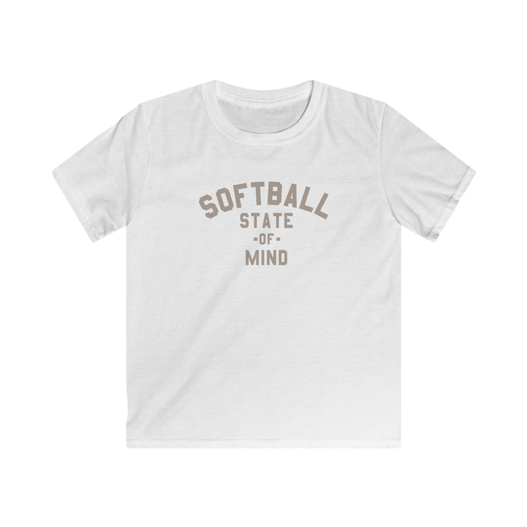 Kids Softball State Of Mind Tee - Rake Baseball Company - RAKE BASEBALL | BASEBALL T-SHIRT | BASEBALL CLOTHING | GOOD VIBES ONLY