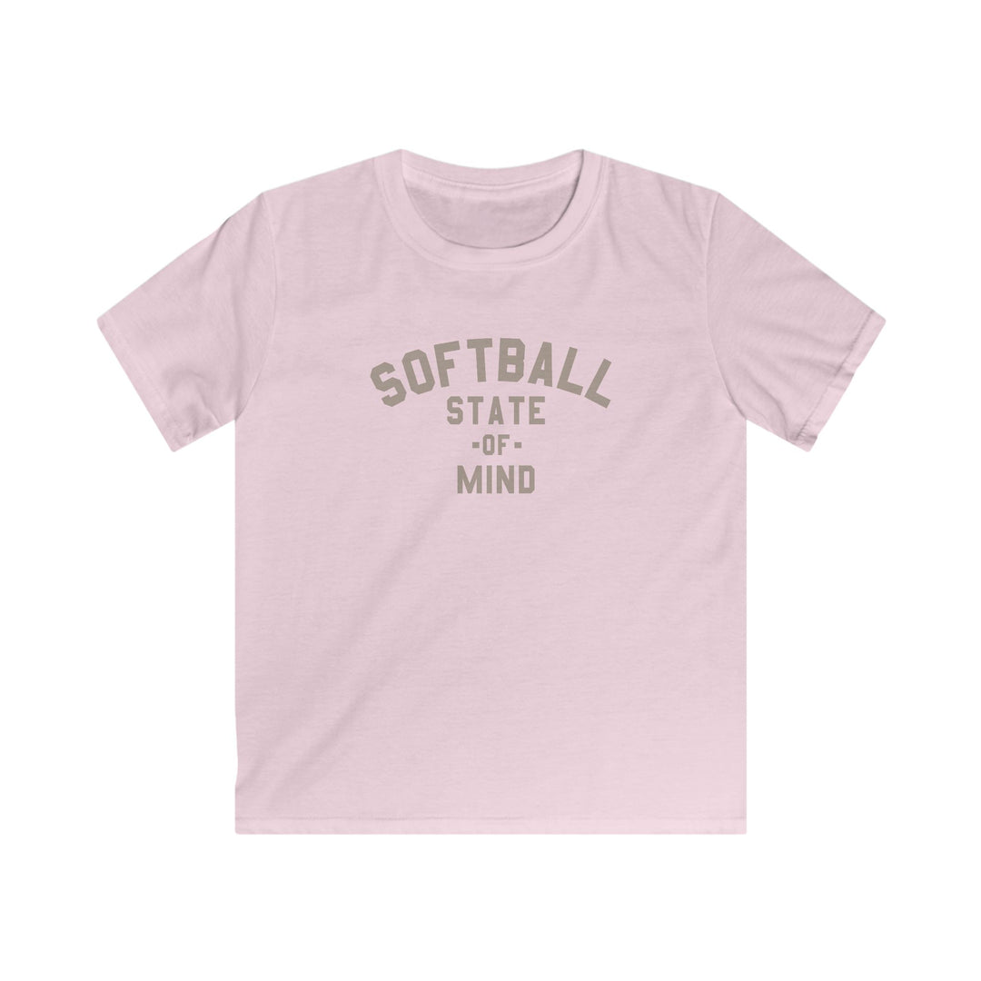 Kids Softball State Of Mind Tee - Rake Baseball Company - RAKE BASEBALL | BASEBALL T-SHIRT | BASEBALL CLOTHING | GOOD VIBES ONLY