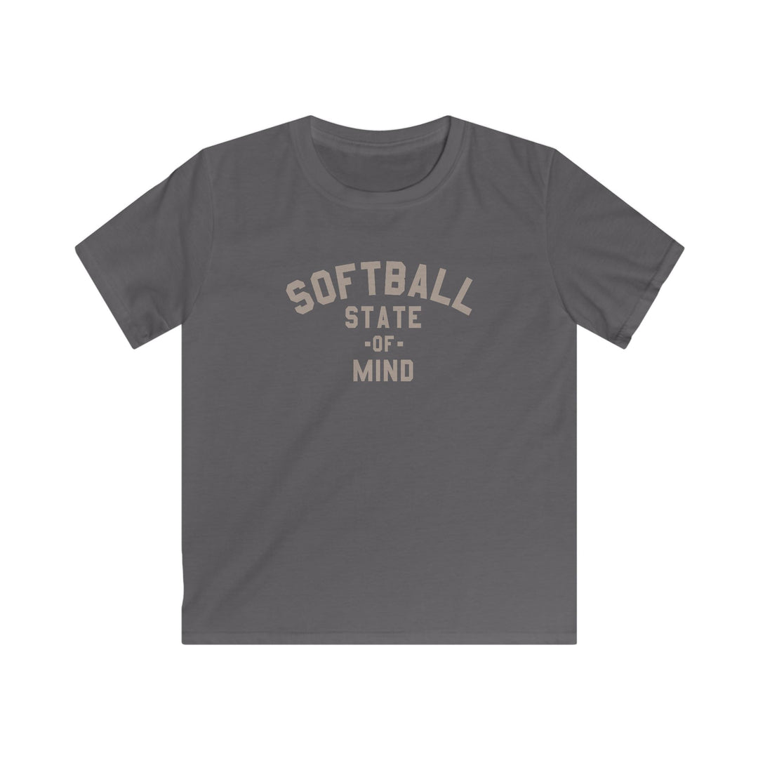 Kids Softball State Of Mind Tee - Rake Baseball Company - RAKE BASEBALL | BASEBALL T-SHIRT | BASEBALL CLOTHING | GOOD VIBES ONLY