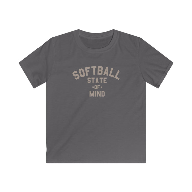 Kids Softball State Of Mind Tee - Rake Baseball Company - RAKE BASEBALL | BASEBALL T-SHIRT | BASEBALL CLOTHING | GOOD VIBES ONLY