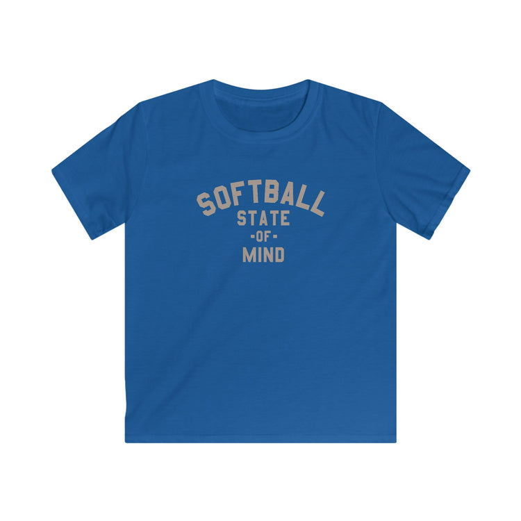 Kids Softball State Of Mind Tee - Rake Baseball Company - RAKE BASEBALL | BASEBALL T-SHIRT | BASEBALL CLOTHING | GOOD VIBES ONLY