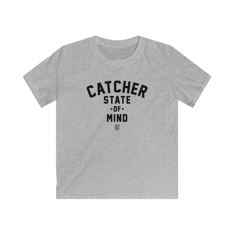 Kids Catcher State of Mind Tee - Rake Baseball Company - RAKE BASEBALL | BASEBALL T-SHIRT | BASEBALL CLOTHING | GOOD VIBES ONLY