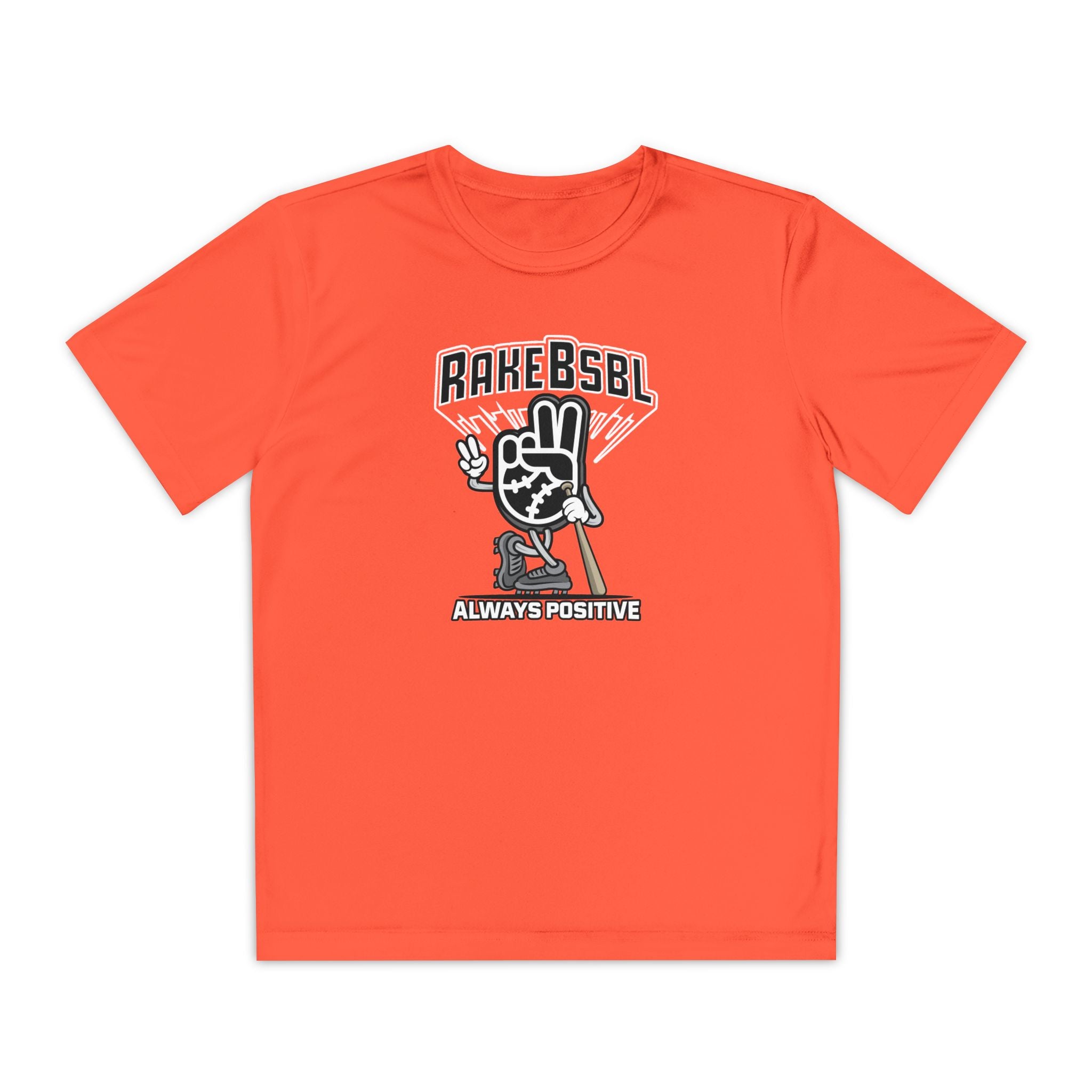 Kids Always Positive Vibes Dry Fit Tee - Rake Baseball Company - RAKE BASEBALL | BASEBALL T-SHIRT | BASEBALL CLOTHING | GOOD VIBES ONLY
