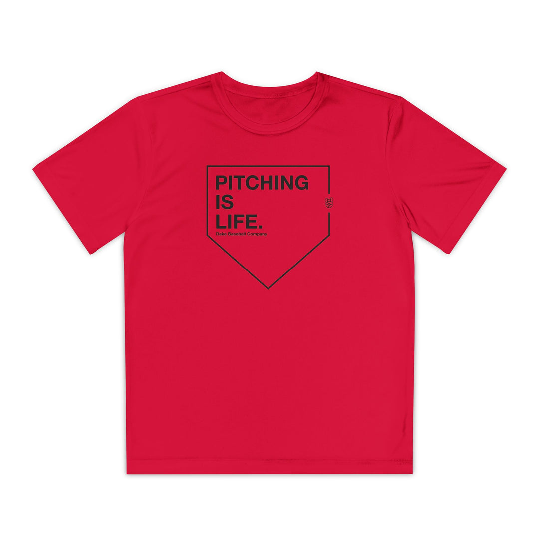 Kids Pitching Is Life Dry Fit Tee