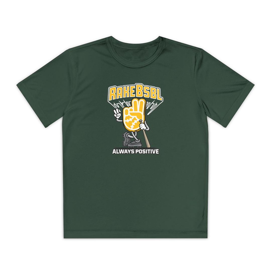 Kids "Always Positive" Dry Fit Tee - Rake Baseball Company - RAKE BASEBALL | BASEBALL T-SHIRT | BASEBALL CLOTHING | GOOD VIBES ONLY