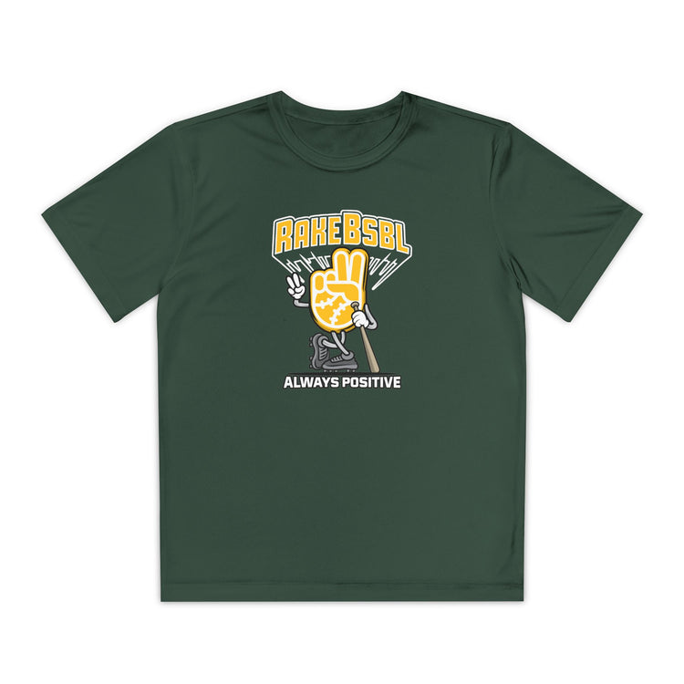 Kids "Always Positive" Dry Fit Tee - Rake Baseball Company - RAKE BASEBALL | BASEBALL T-SHIRT | BASEBALL CLOTHING | GOOD VIBES ONLY