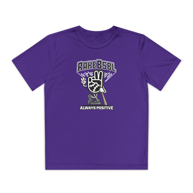 Kids Always Positive Vibes Dry Fit Tee - Rake Baseball Company - RAKE BASEBALL | BASEBALL T-SHIRT | BASEBALL CLOTHING | GOOD VIBES ONLY