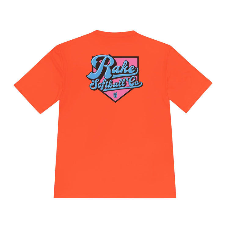 Rake Softball Co. Dry Fit Tee - Rake Baseball Company - RAKE BASEBALL | BASEBALL T-SHIRT | BASEBALL CLOTHING | GOOD VIBES ONLY