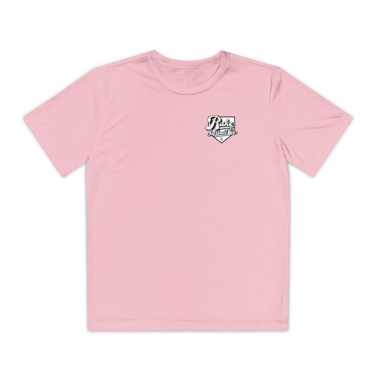 Kids Rake Softball Co. Dry Fit Tee - Rake Baseball Company - RAKE BASEBALL | BASEBALL T-SHIRT | BASEBALL CLOTHING | GOOD VIBES ONLY