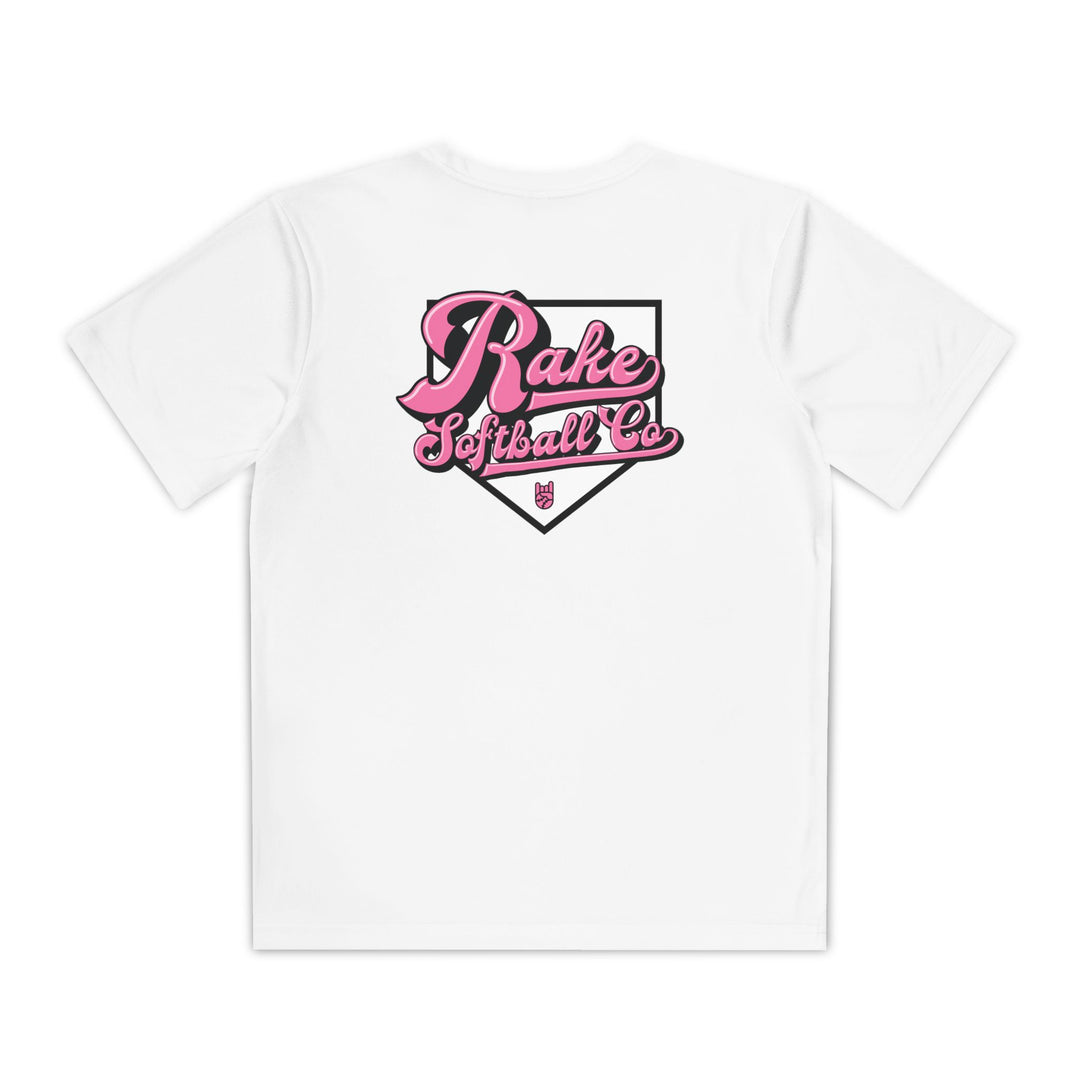 Kids Rake Softball Co. Dry Fit Tee - Rake Baseball Company - RAKE BASEBALL | BASEBALL T-SHIRT | BASEBALL CLOTHING | GOOD VIBES ONLY