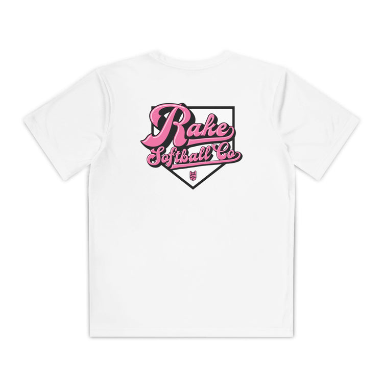 Kids Rake Softball Co. Dry Fit Tee - Rake Baseball Company - RAKE BASEBALL | BASEBALL T-SHIRT | BASEBALL CLOTHING | GOOD VIBES ONLY