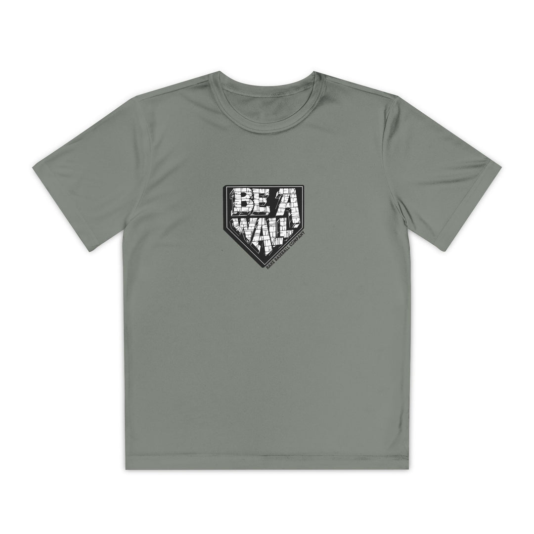 Kids Be A Wall Dry Fit Tee - Rake Baseball Company - RAKE BASEBALL | BASEBALL T-SHIRT | BASEBALL CLOTHING | GOOD VIBES ONLY