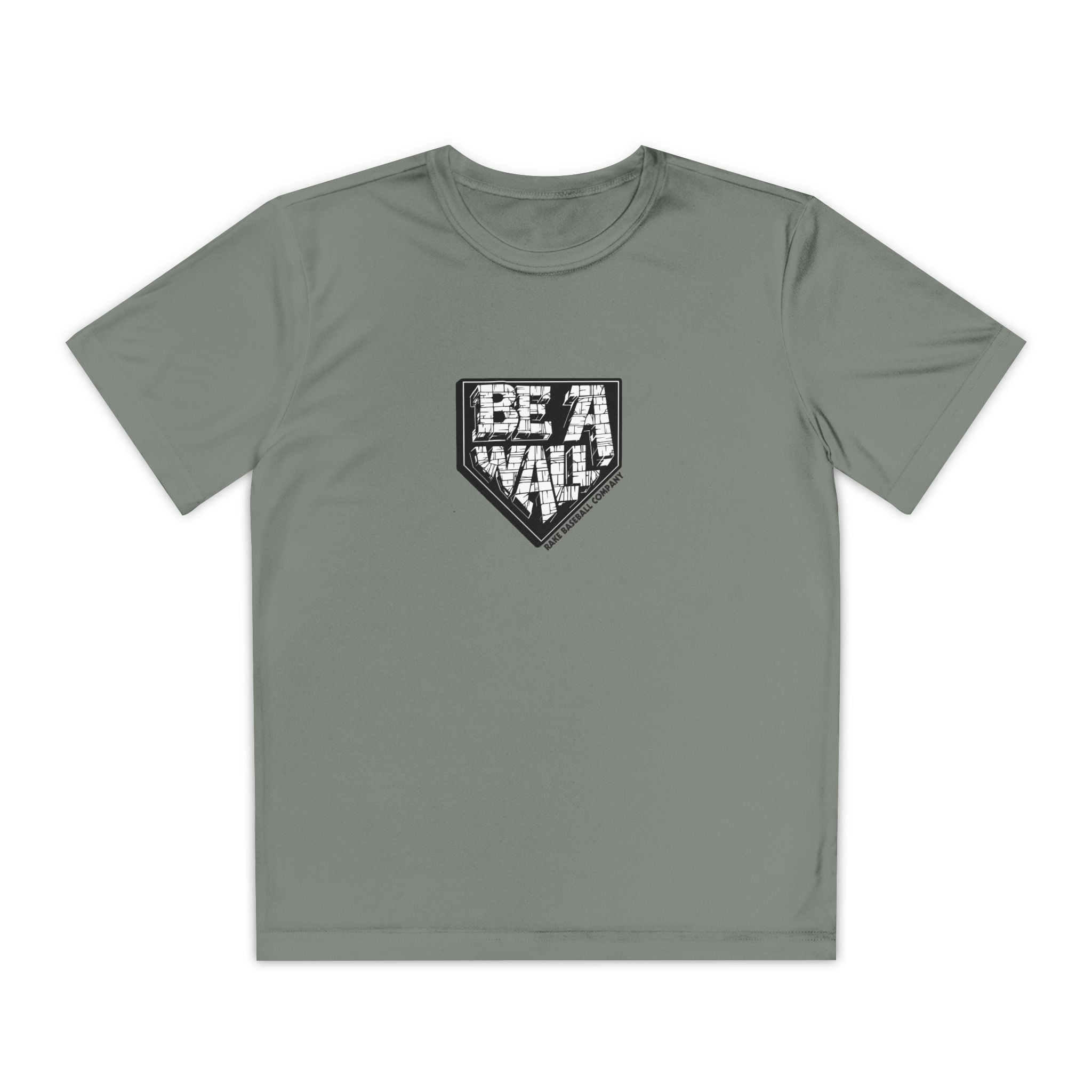 Kids Be A Wall Dry Fit Tee - Rake Baseball Company - RAKE BASEBALL | BASEBALL T-SHIRT | BASEBALL CLOTHING | GOOD VIBES ONLY